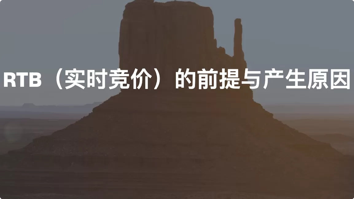 RTB（实时竞价）的前提与产生原因
