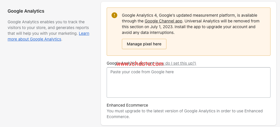 Shopify布署Google Analytics 4 电子商务