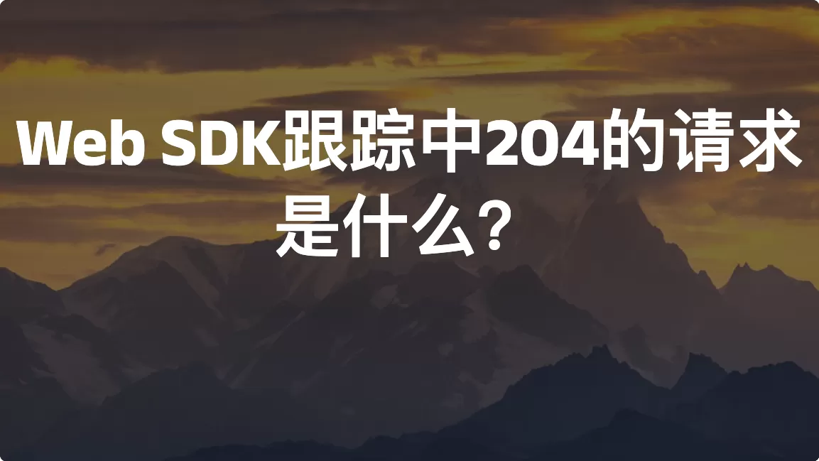 「Adobe Analytics」Web SDK跟踪中204的请求是什么？